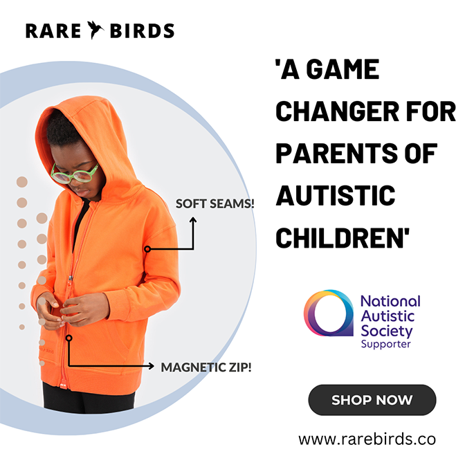 Autism Eye - Rare Birds sensory clothing for individuals on the